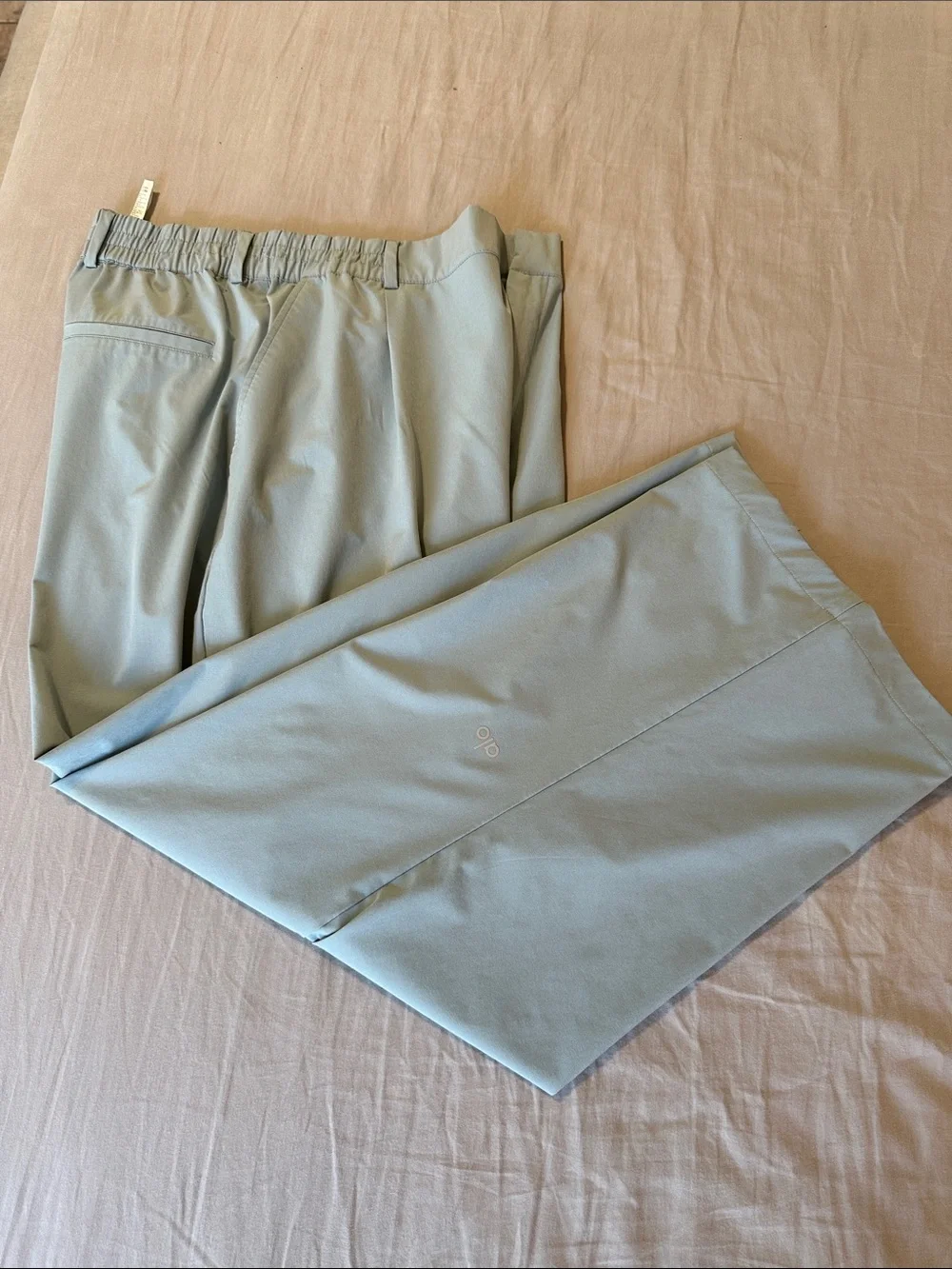 ALO Yoga Light Blue Wide-Leg High-Rise Trousers